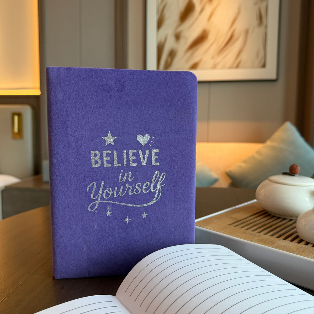 Lavender Velvet Notebook - 80 lined pages