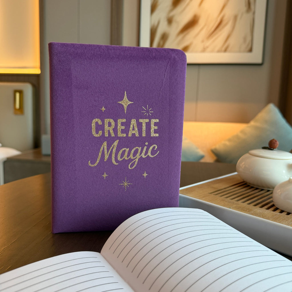 Purple Velvet Notebook - 80 lined pages