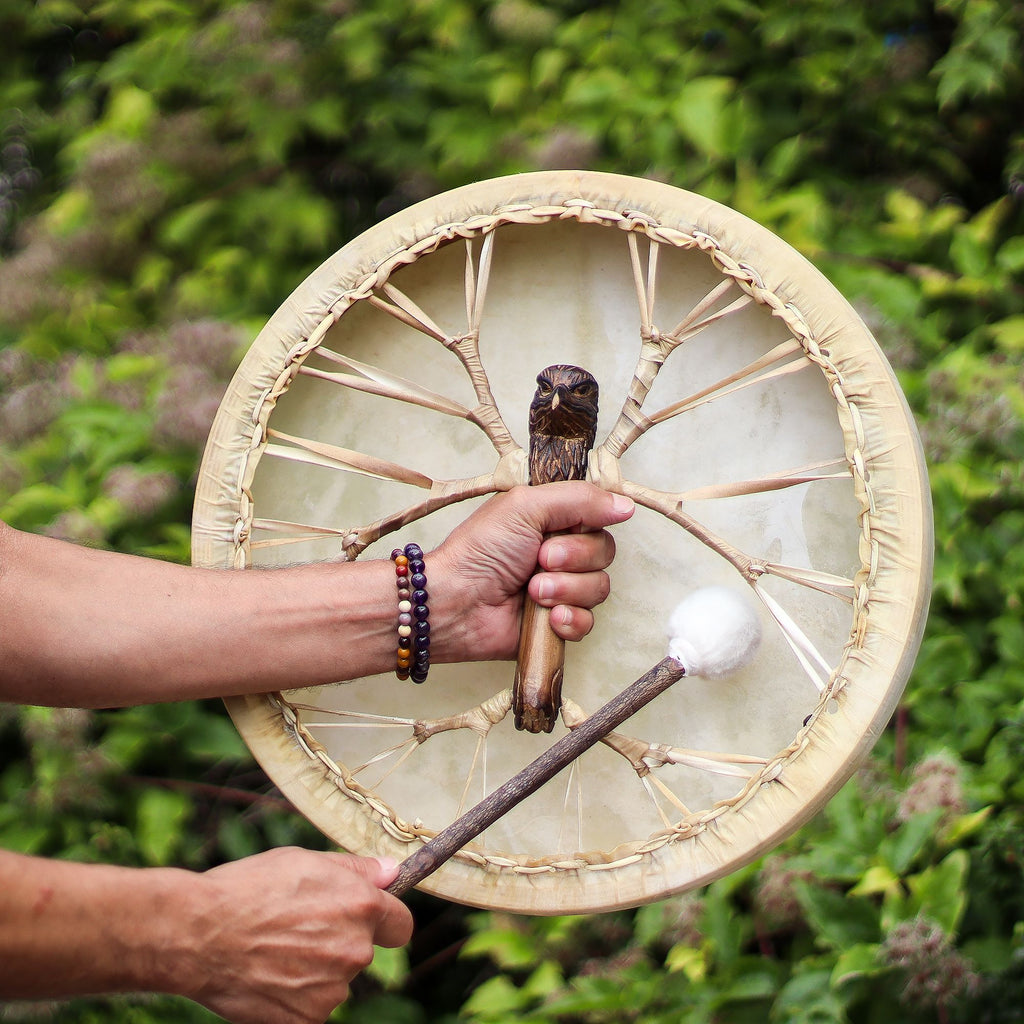 Spirit of the Eagle - Shamanic Drum & Beater - Tunable - 40cm