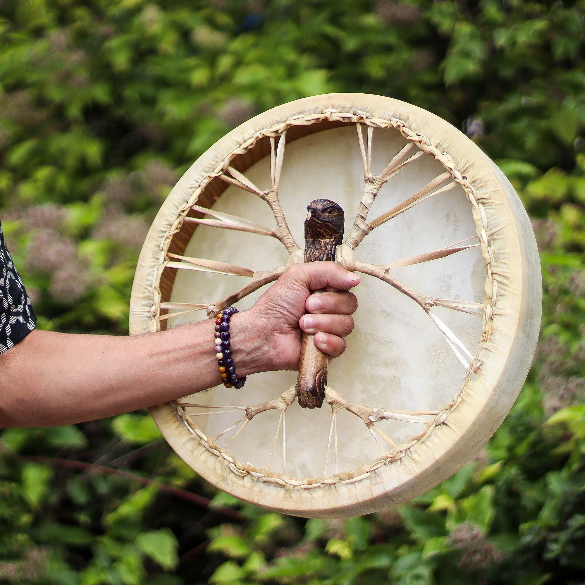 Spirit of the Eagle - Shamanic Drum & Beater - Tunable - 40cm