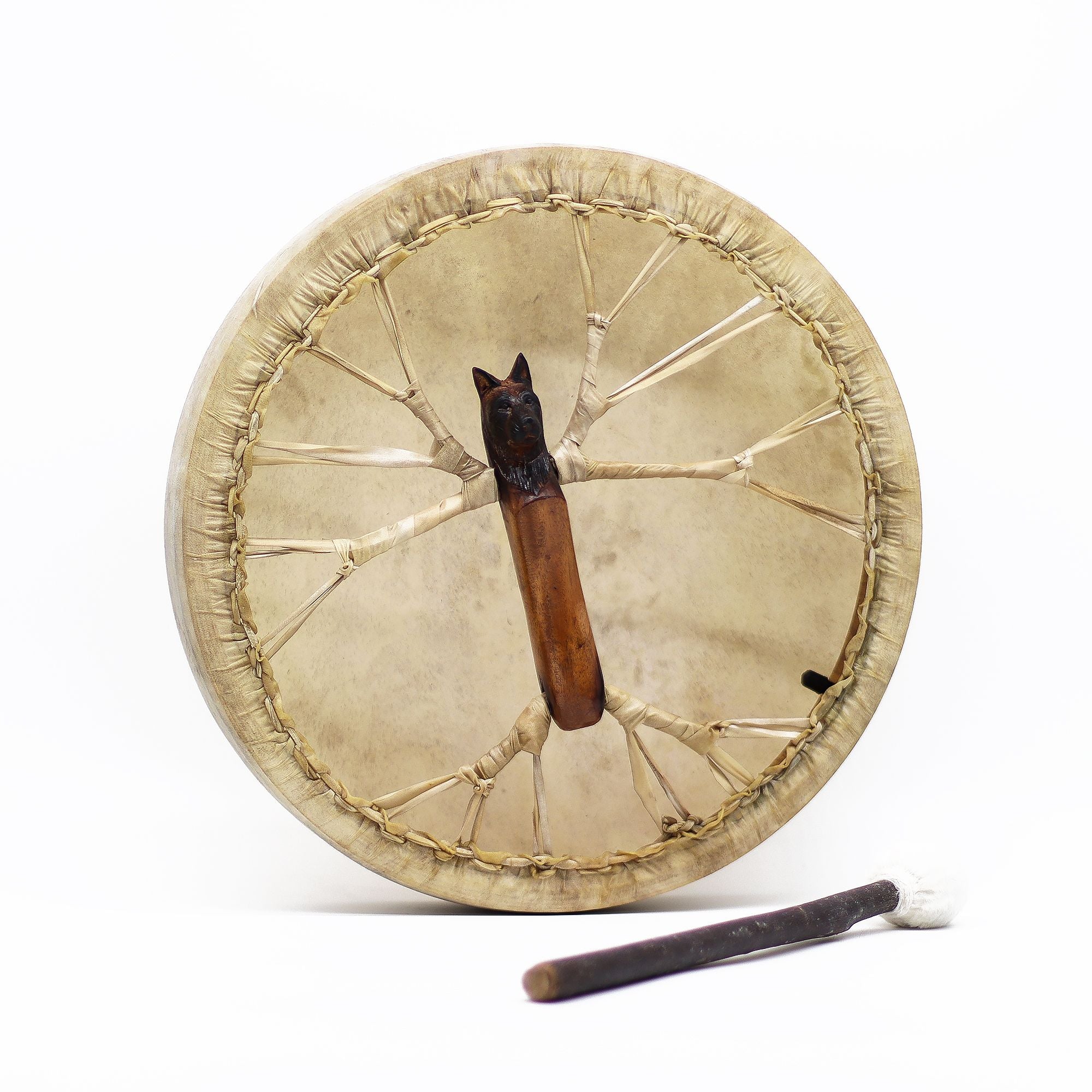 Spirit of the Wolf - Shamanic Drum & Beater - Tunable - 40cm