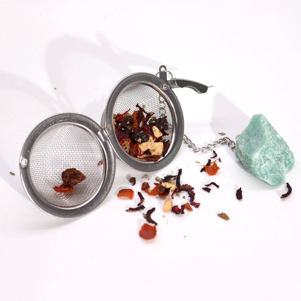 Raw Crystal Tea Strainer - Amethyst Cluster