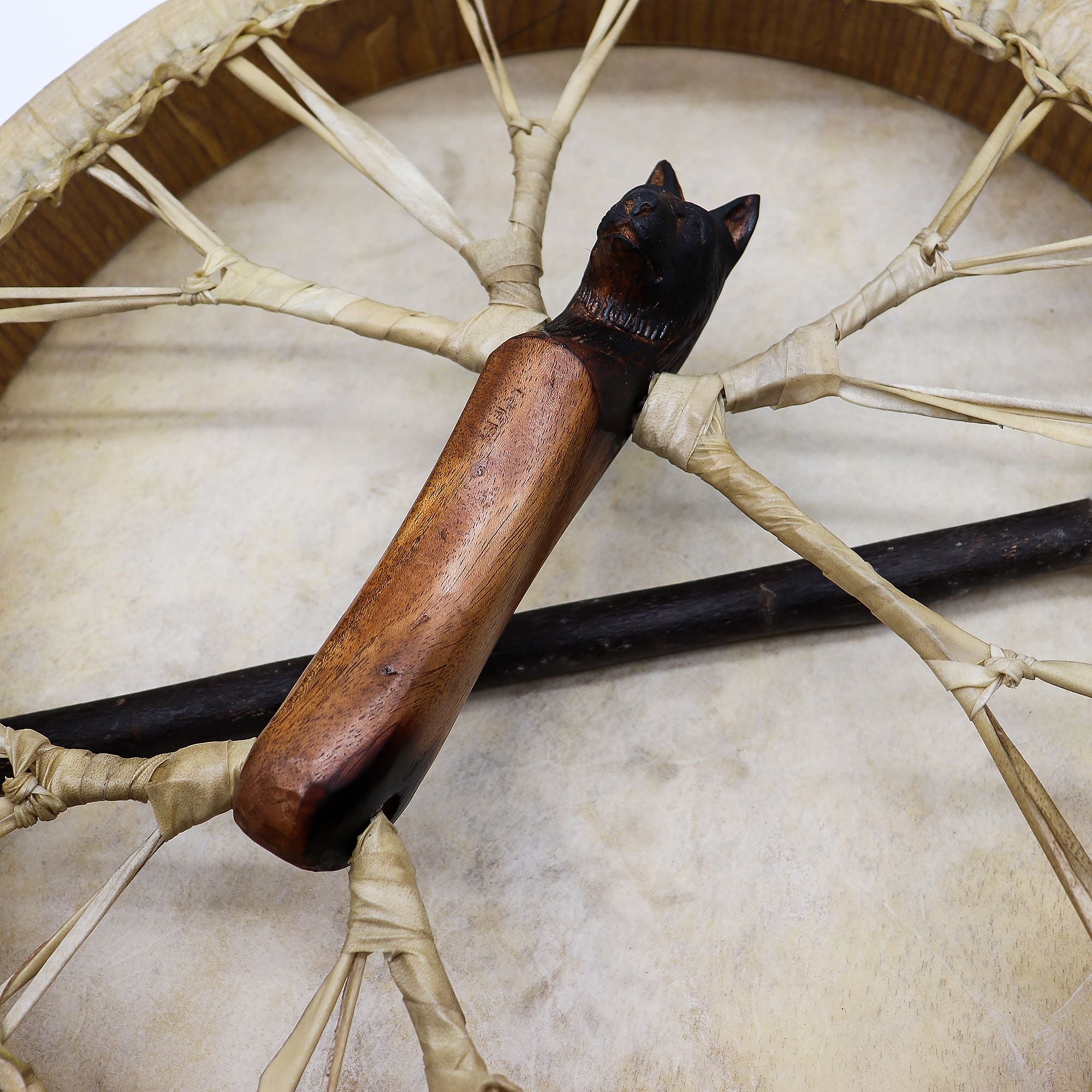 Spirit of the Wolf - Shamanic Drum & Beater - Tunable - 40cm