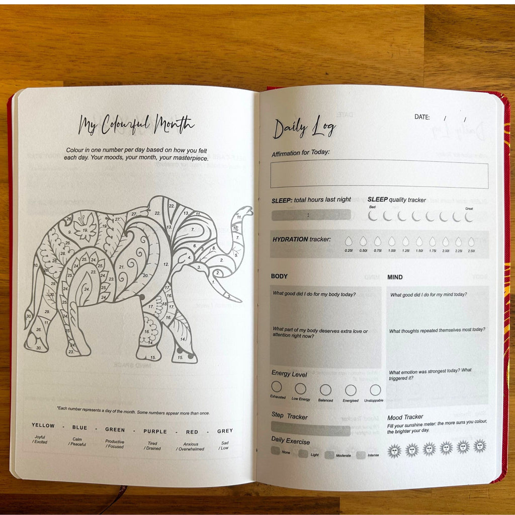Hardback Wellness Journal - Silver Zodiac