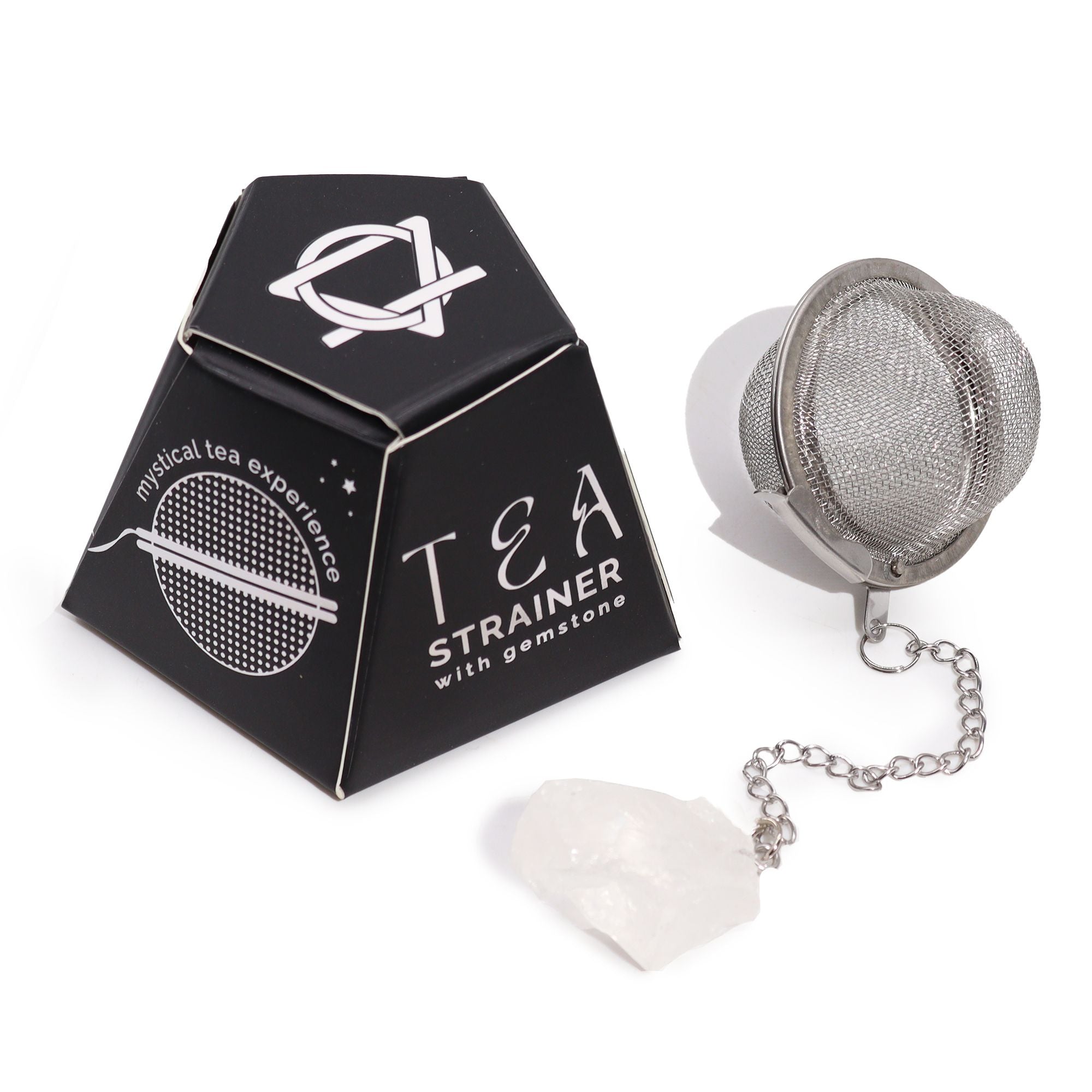 Raw Crystal Tea Strainer - Rock Quartz
