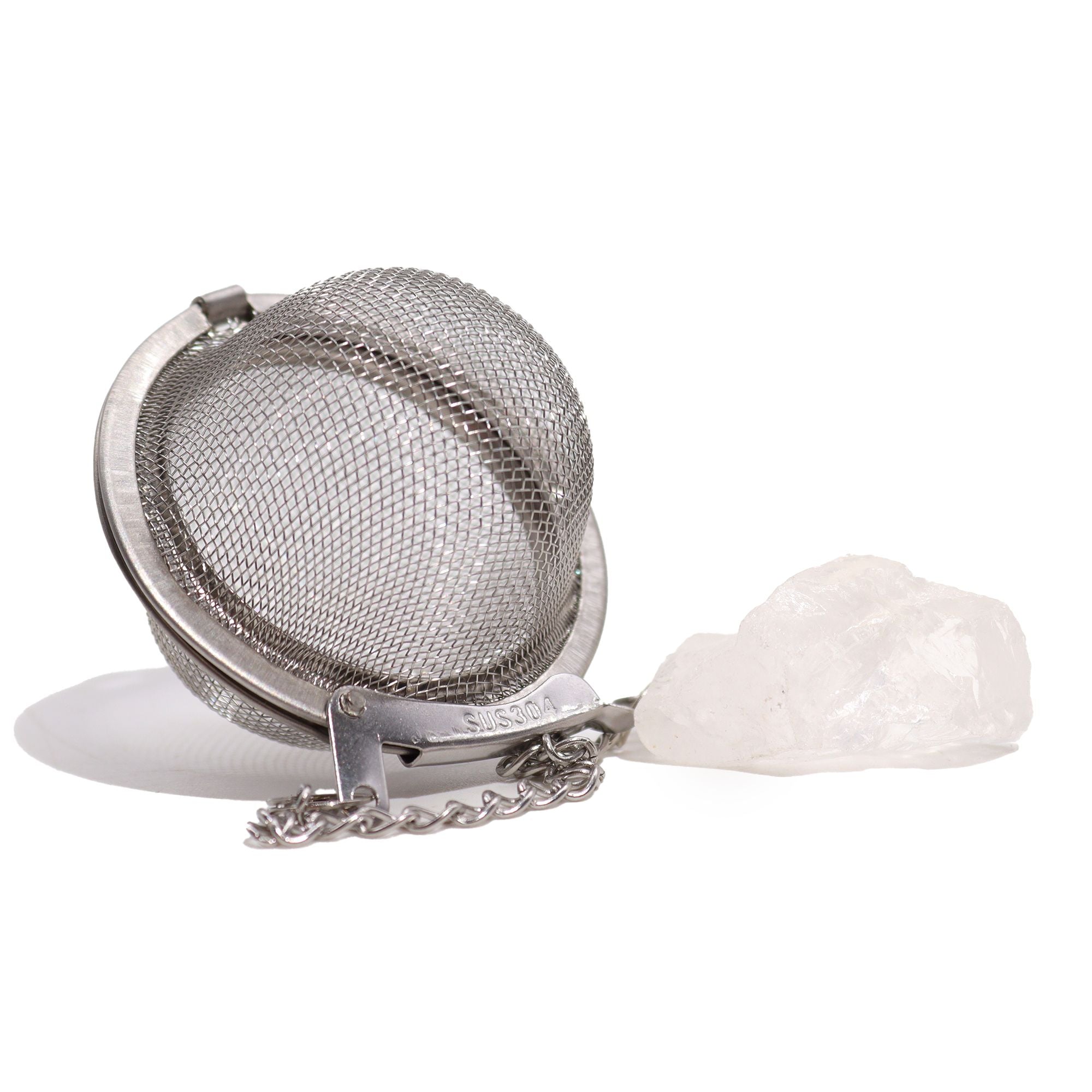Raw Crystal Tea Strainer - Rock Quartz