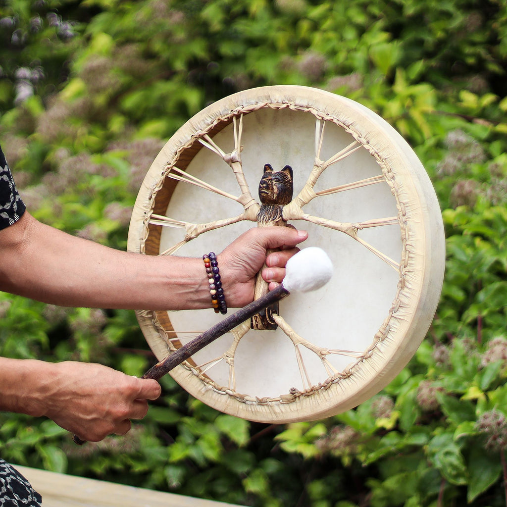 Spirit of the Bear - Shamanic Drum & Beater - Tunable - 40cm
