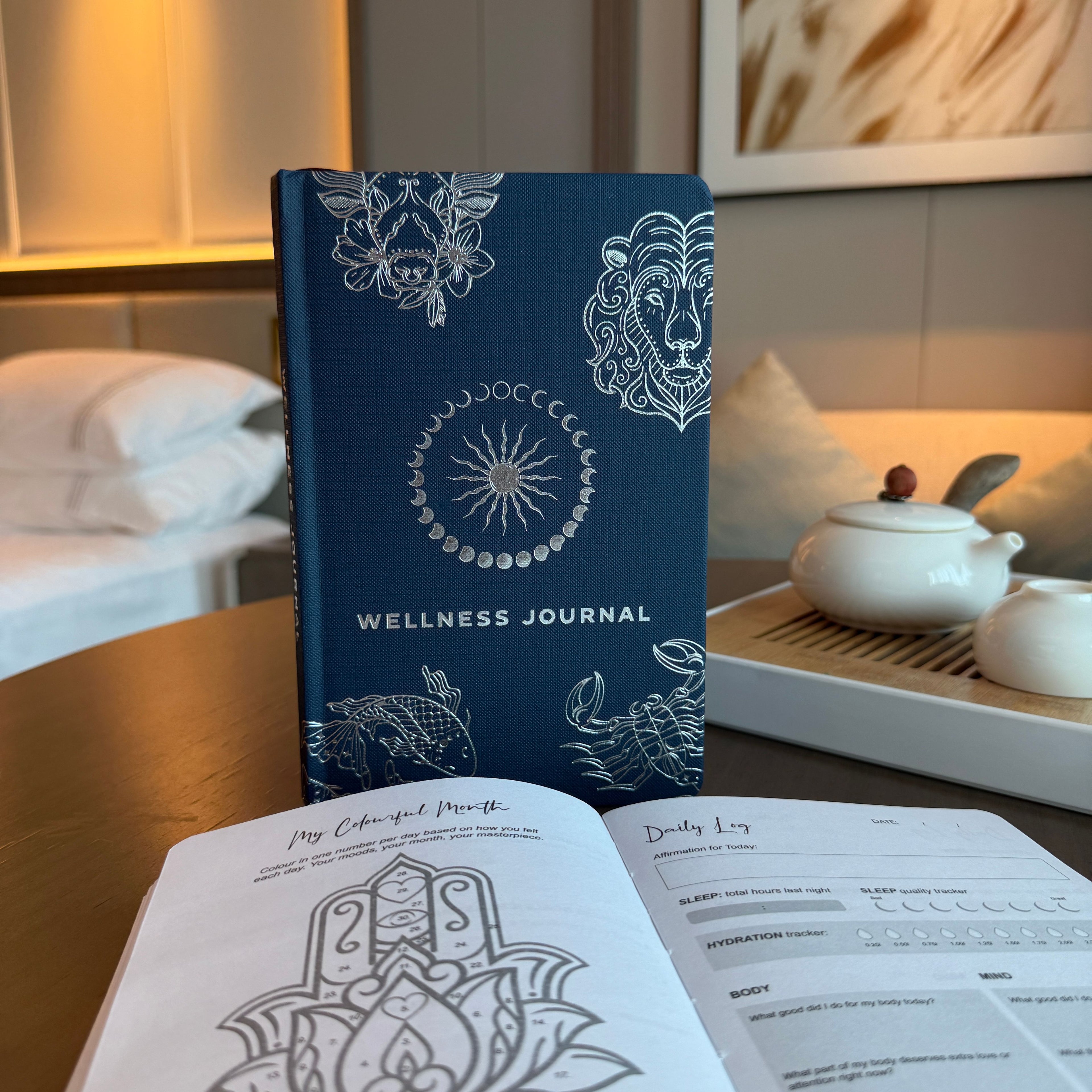 Hardback Wellness Journal - Silver Zodiac
