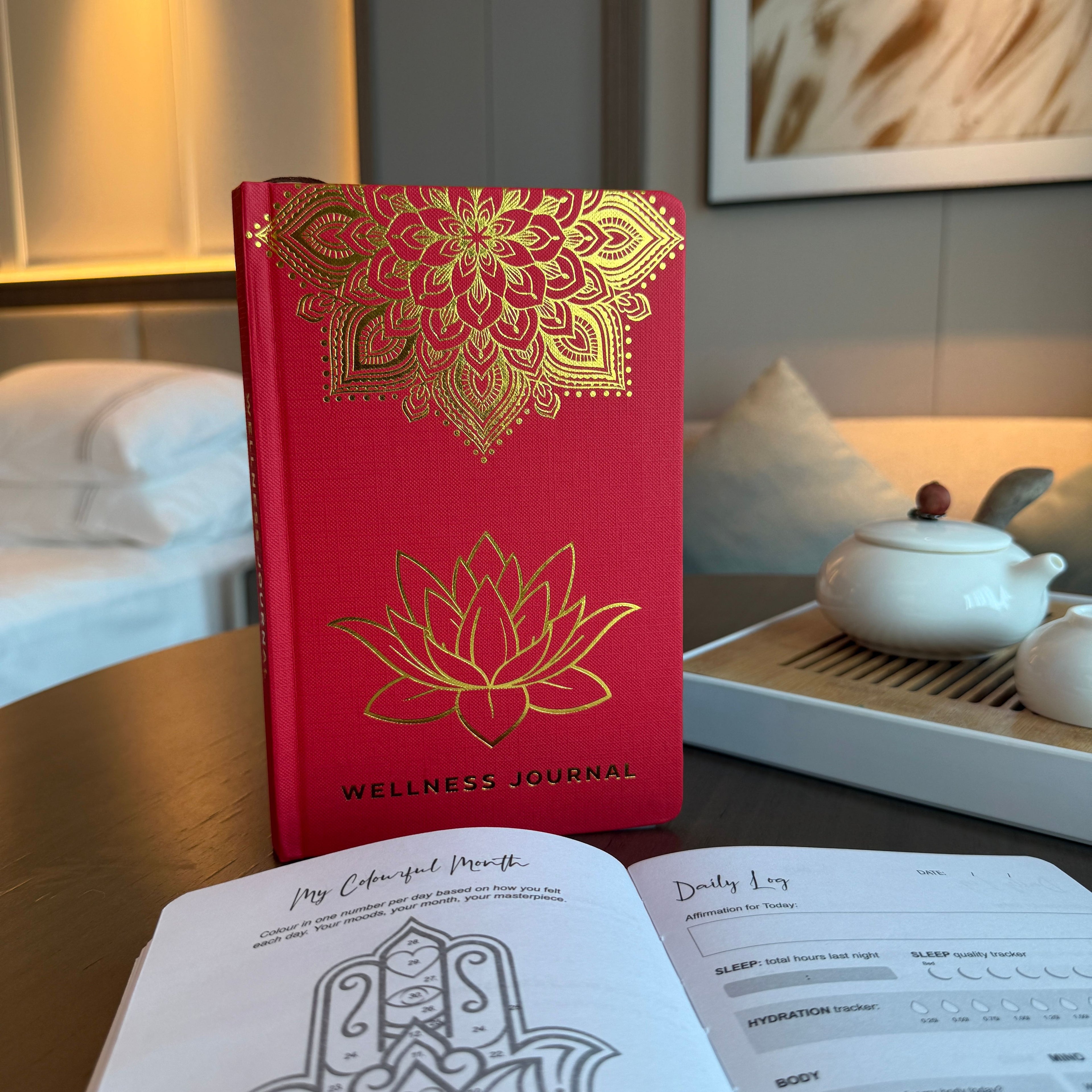 Hardback Wellness Journal - Mandala and Lotus