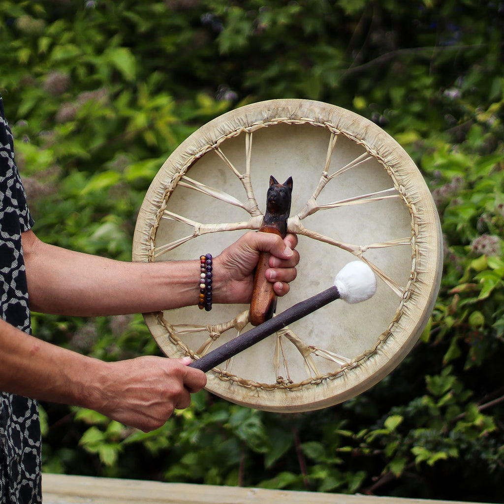 Spirit of the Wolf - Shamanic Drum & Beater - Tunable - 40cm