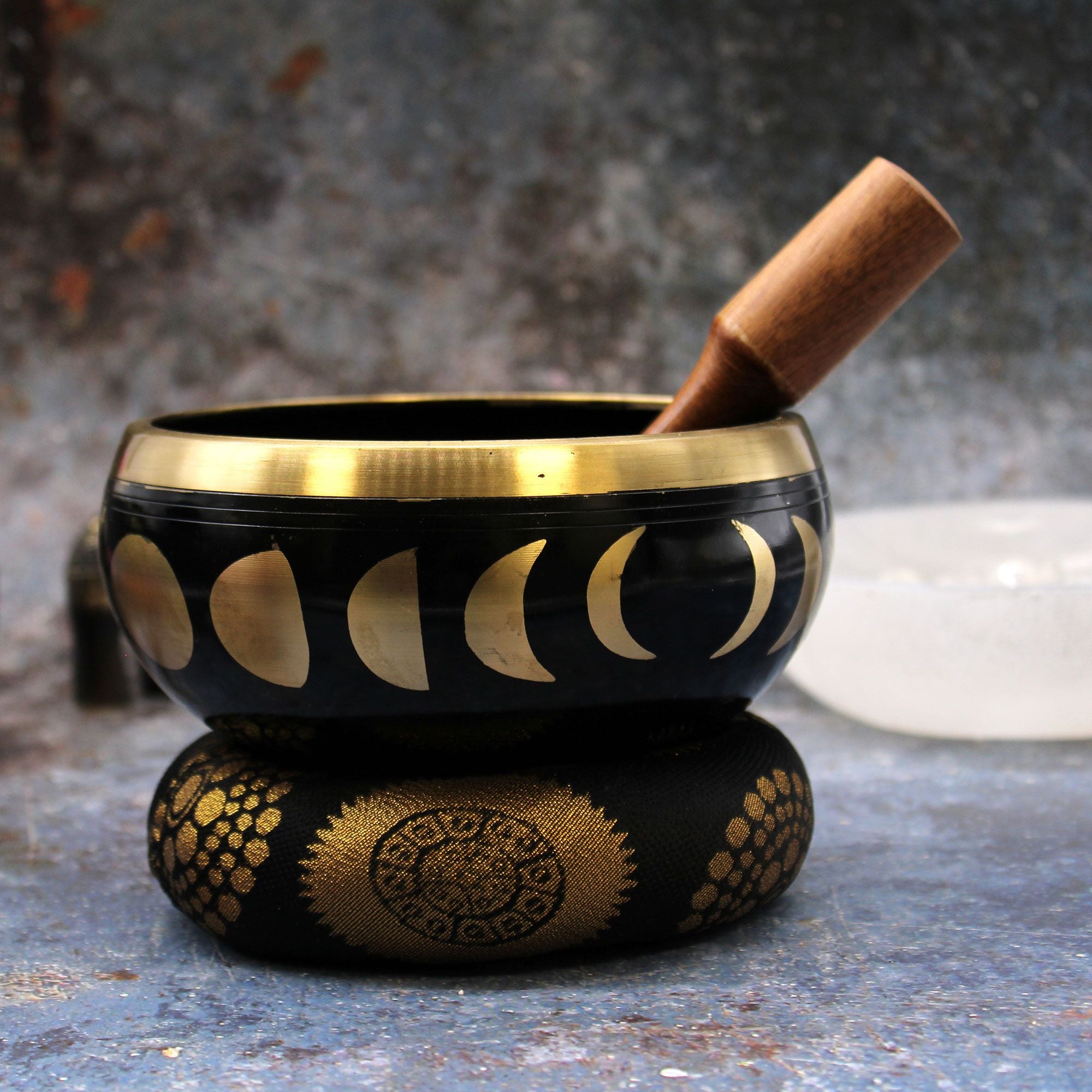 Large Moon Phase Singing Bowl Set - 14cm