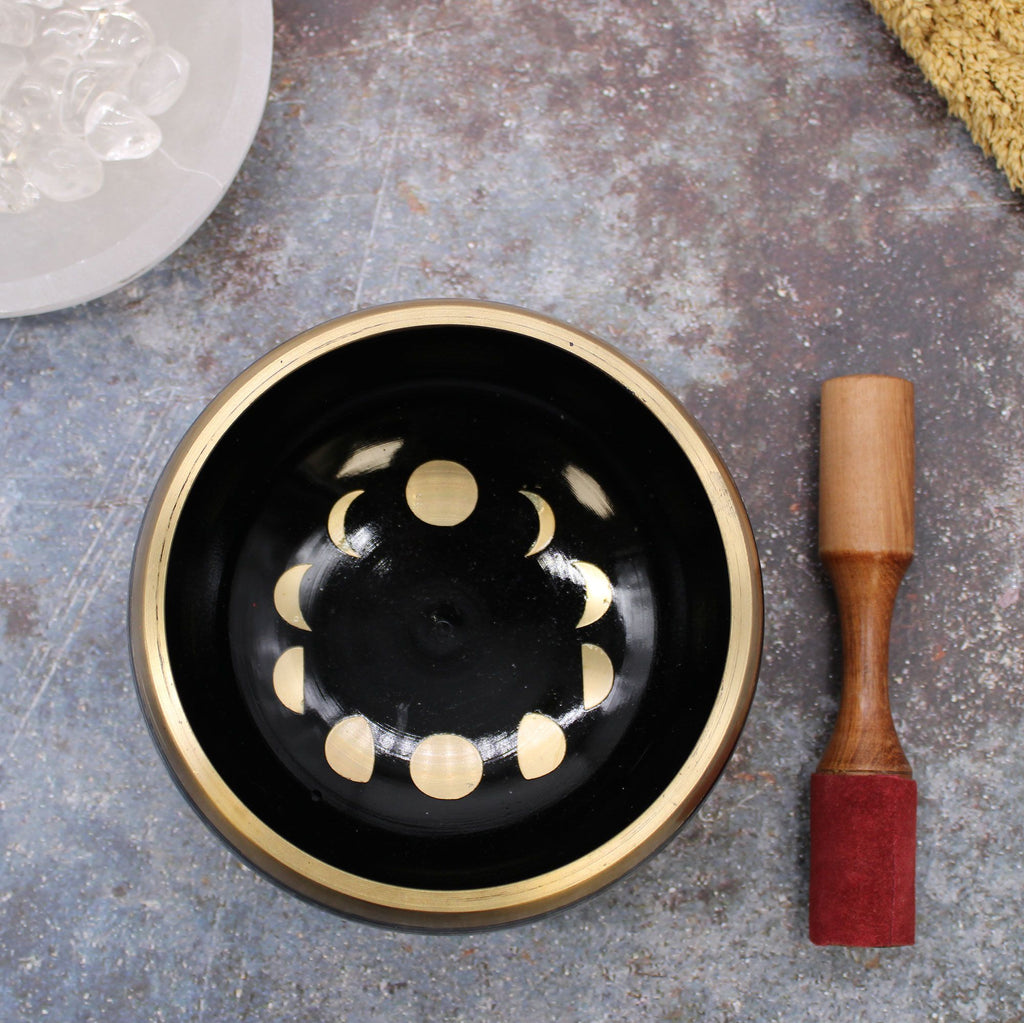 Large Moon Phase Singing Bowl Set - 14cm