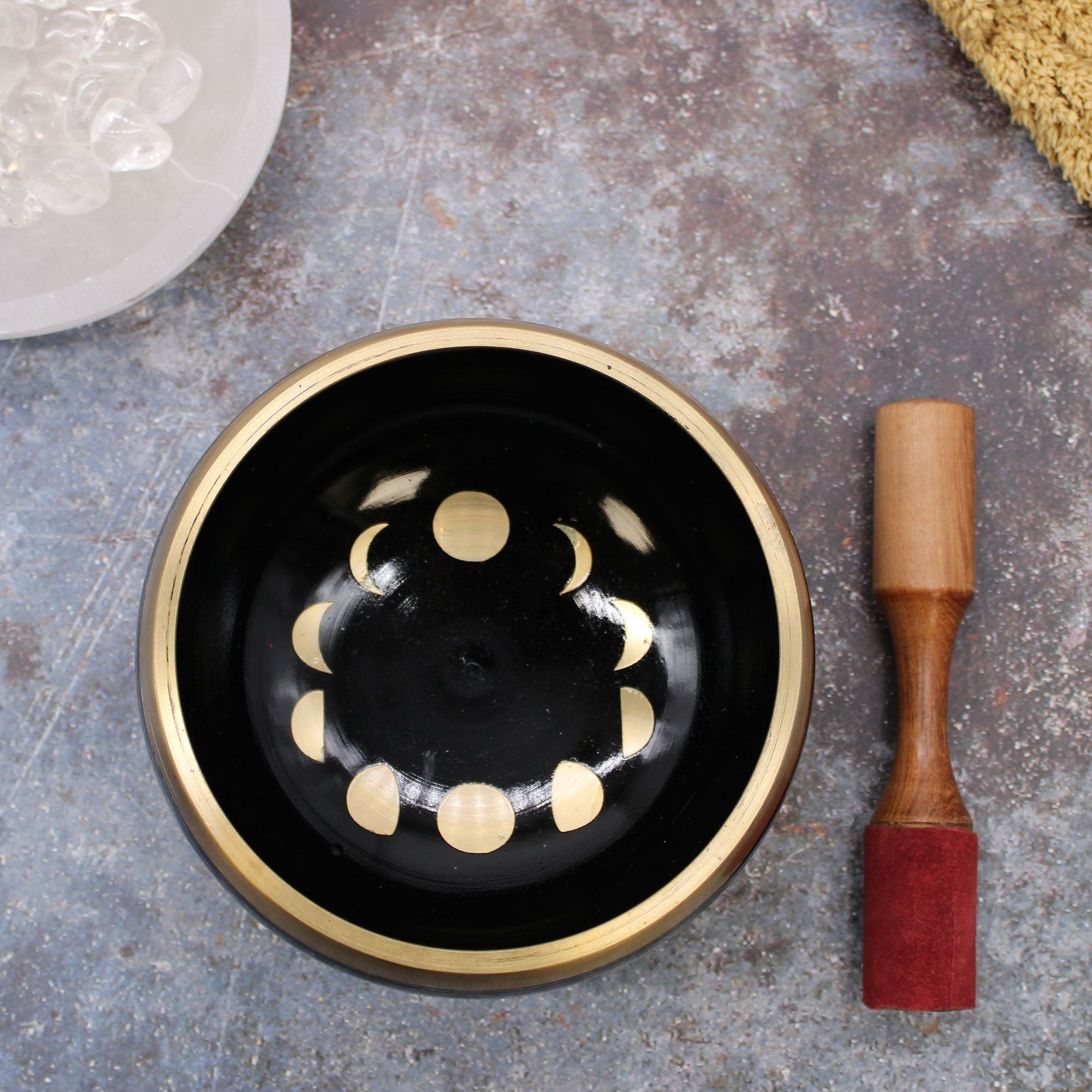 Large Moon Phase Singing Bowl Set - 14cm